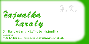 hajnalka karoly business card